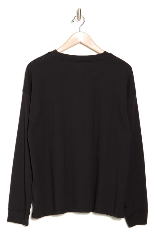 Calvin Klein Performance Embroidered Cotton Sweatshirt In Black