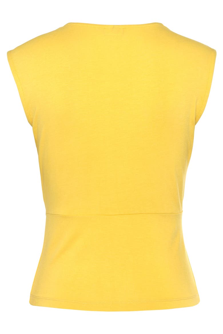 Wrap Look Top, Alternate, color, Yellow