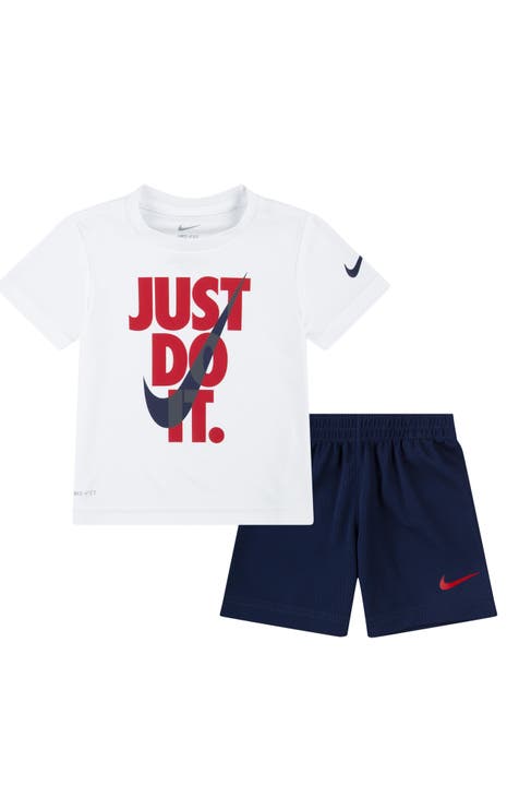 Just Do It T-Shirt & Shorts Set (Toddler Boys)