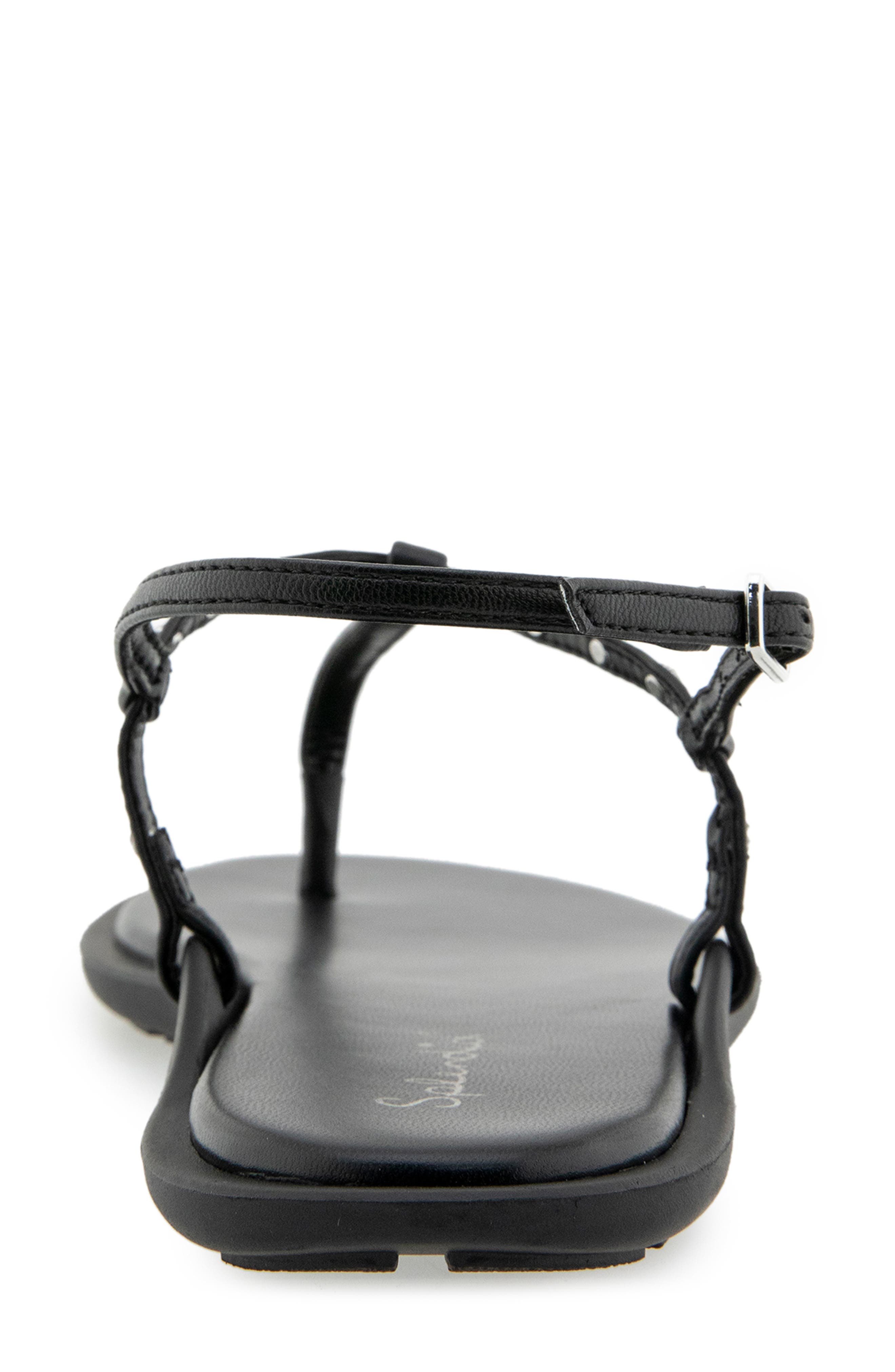 Splendid Asher Studded T-Strap Sandal, Alternate, color, Black