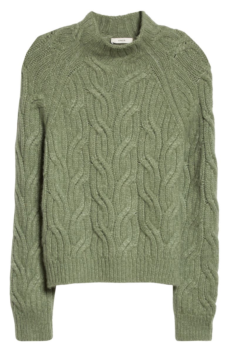 Vince Twisted Chain Mock Neck Sweater, Alternate, color, 