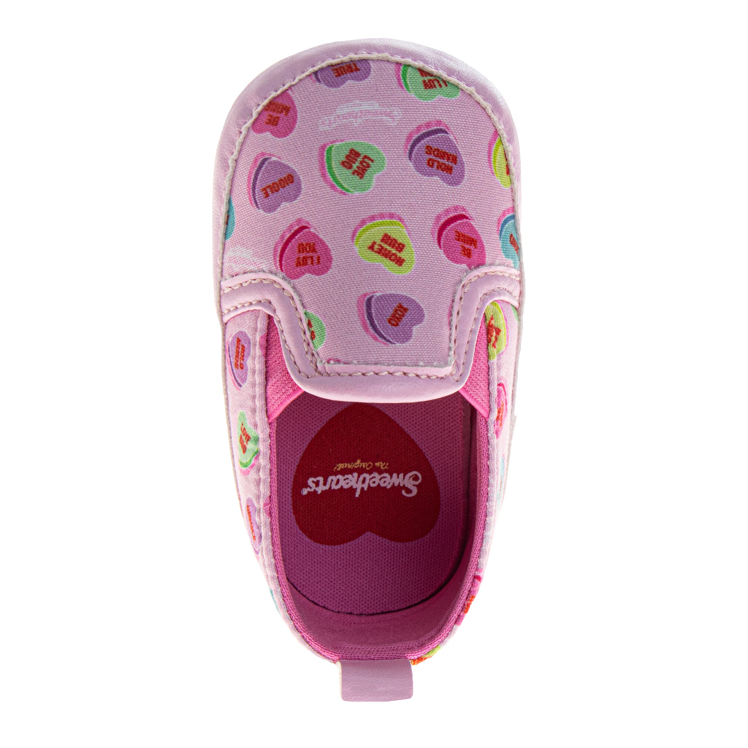 Conv. Hearts Slip-On Girls 1-5, Alternate, color, White Pink