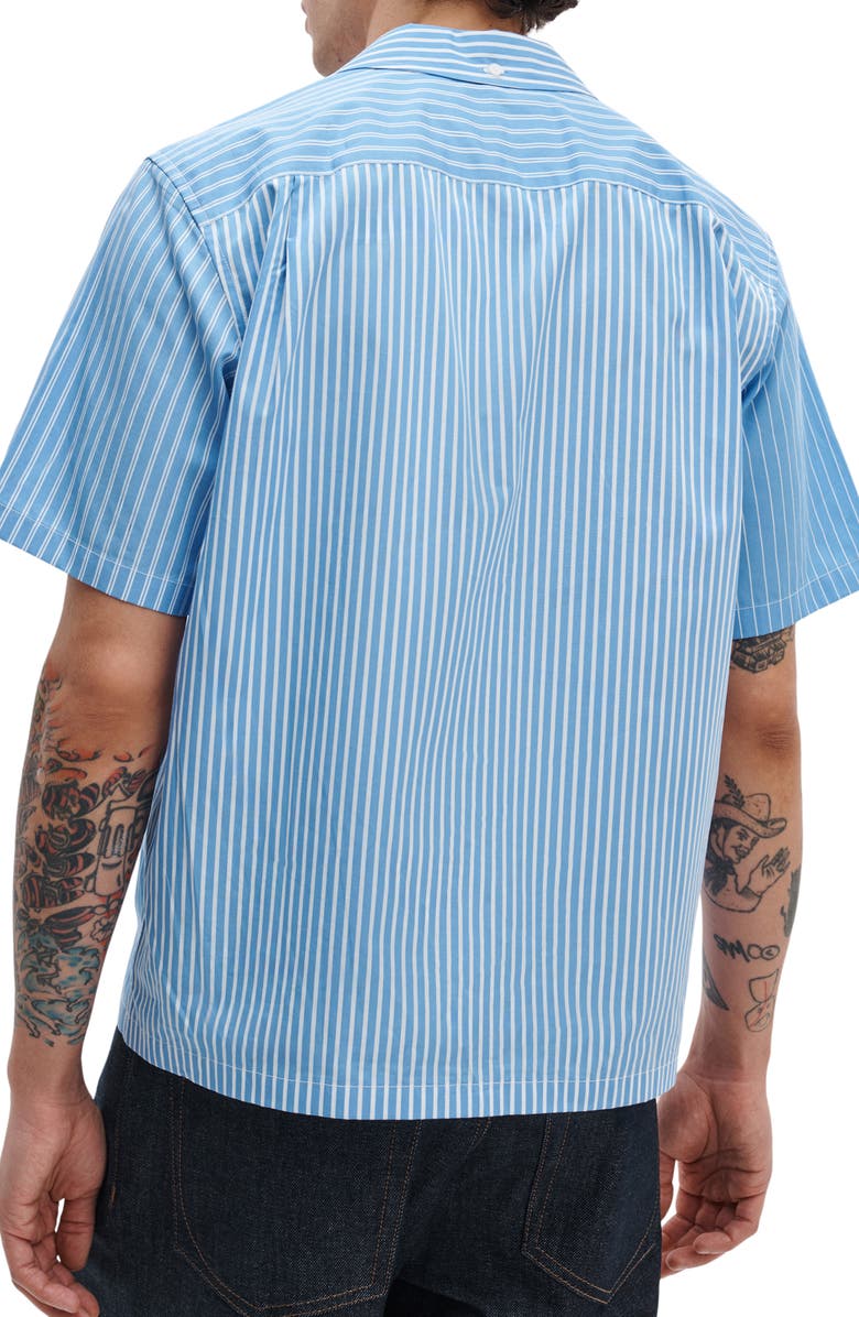 rag & bone Avery Stripe Camp Shirt, Alternate, color, Blue Multi Stripe