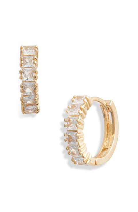 Venice Cubic Zirconia Huggie Hoop Earrings