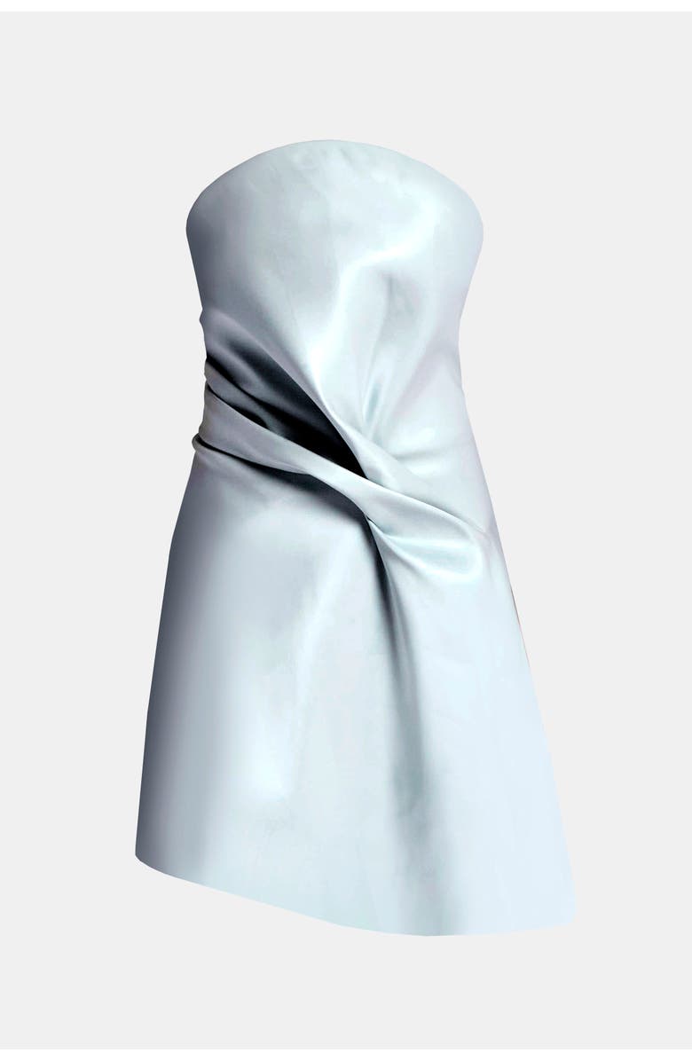 KATE BARTON Kate Liquid Draped Mini Dress, Alternate, color, Light Blue