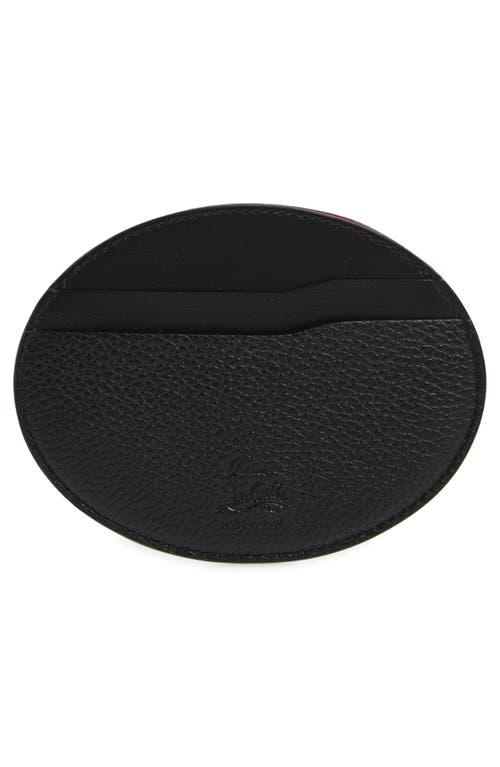Christian Louboutin Mooncrest Galet Leather Oval Card Case