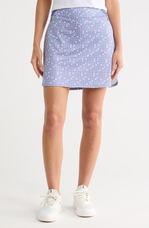 Chevron Geometric Wrap Golf Skort