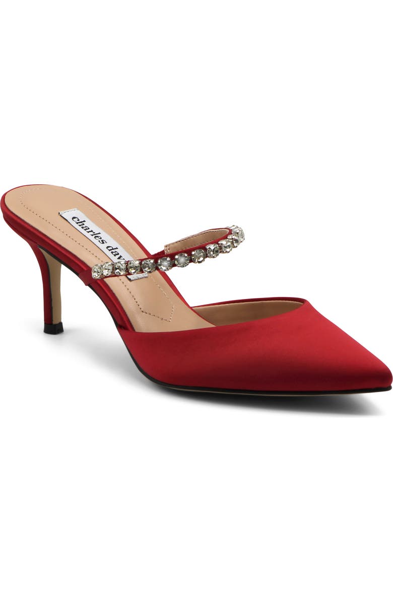 Charles David Adelynn Mary Jane Pointed Toe Mule, Main, color, Red-St