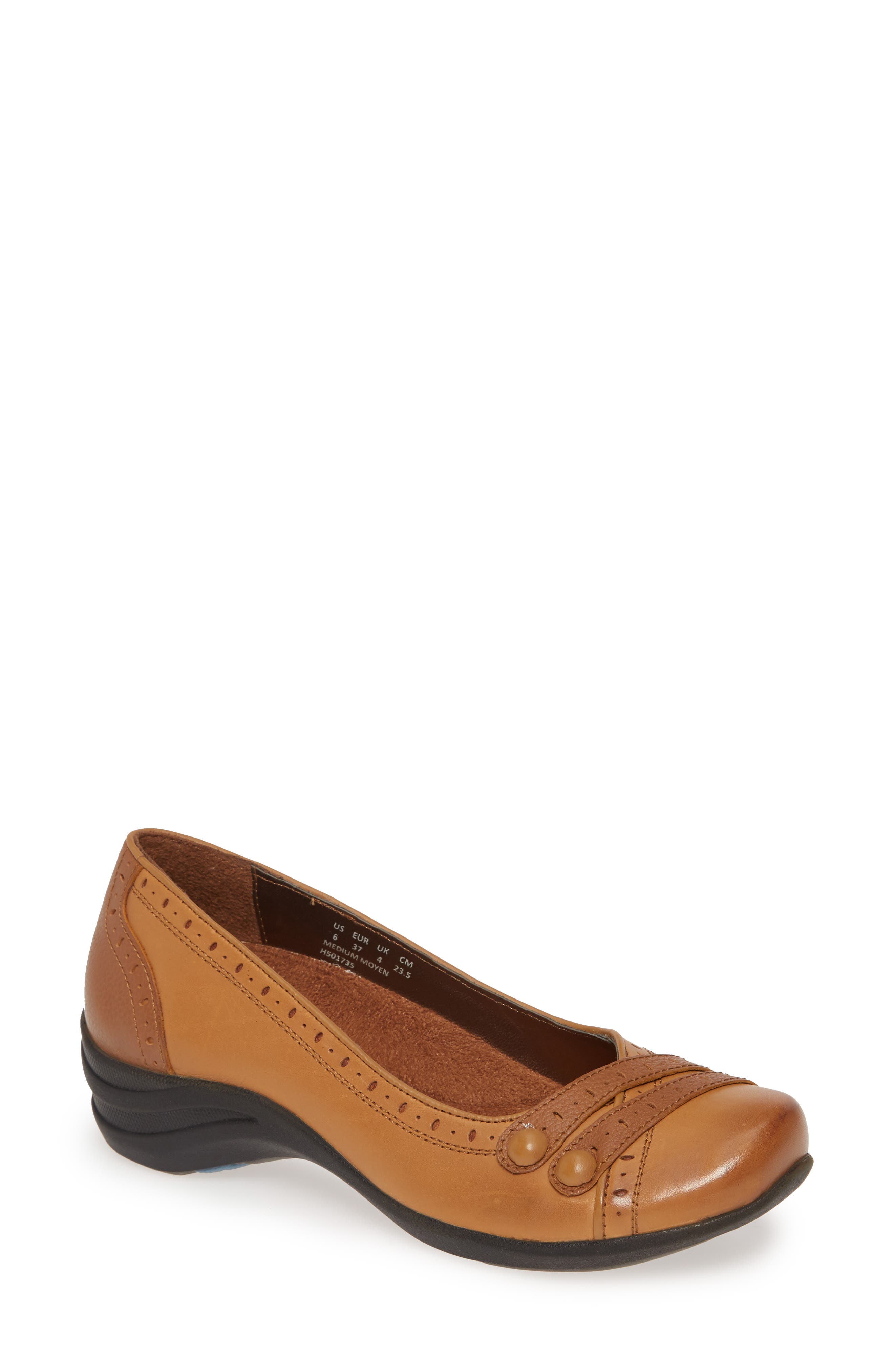 Hush Puppies Burlesque Flat, Main, color, TAN LEATHER