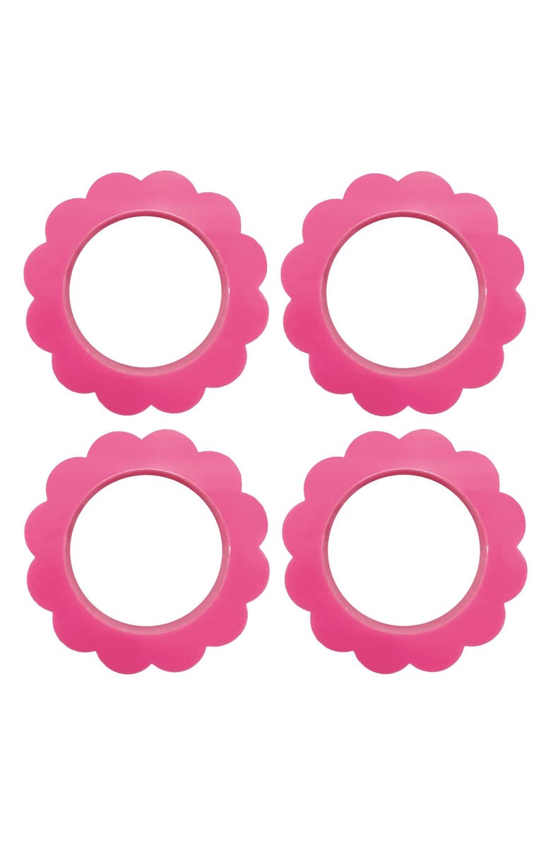 Mariposa Set of 4 Napkin Rings, Main, color, Pink