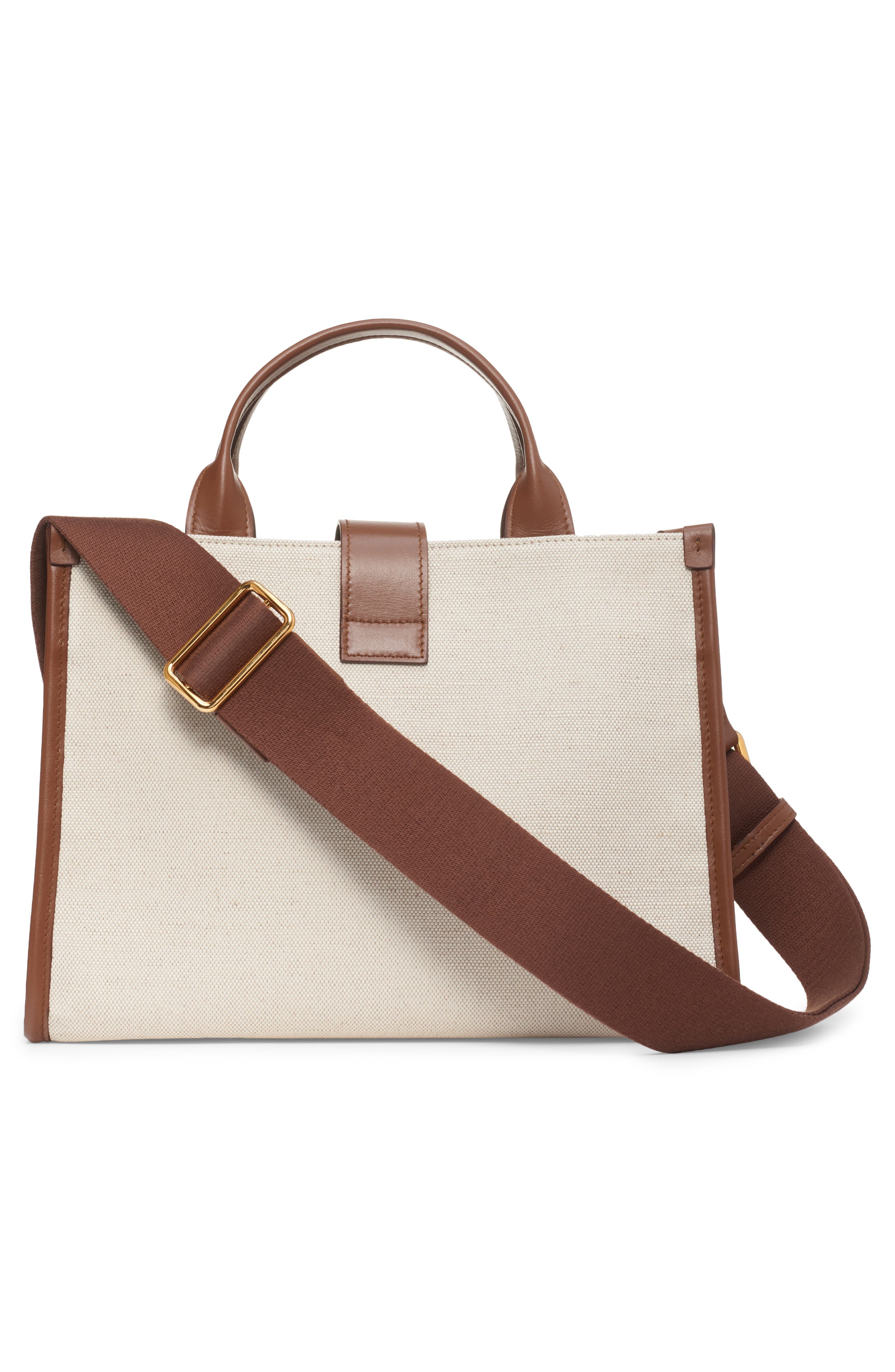 TOM FORD Medium Canvas & Leather Tote, Alternate, color, 