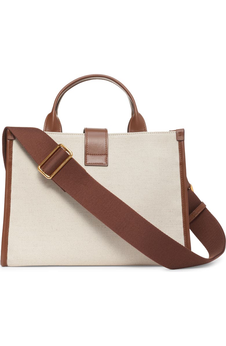TOM FORD Medium Canvas & Leather Tote, Alternate, color,