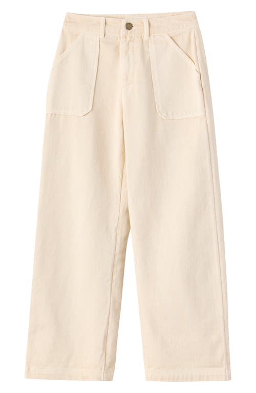 O'neill Kids' Chandler Wide Leg Carpenter Pants In Neutral