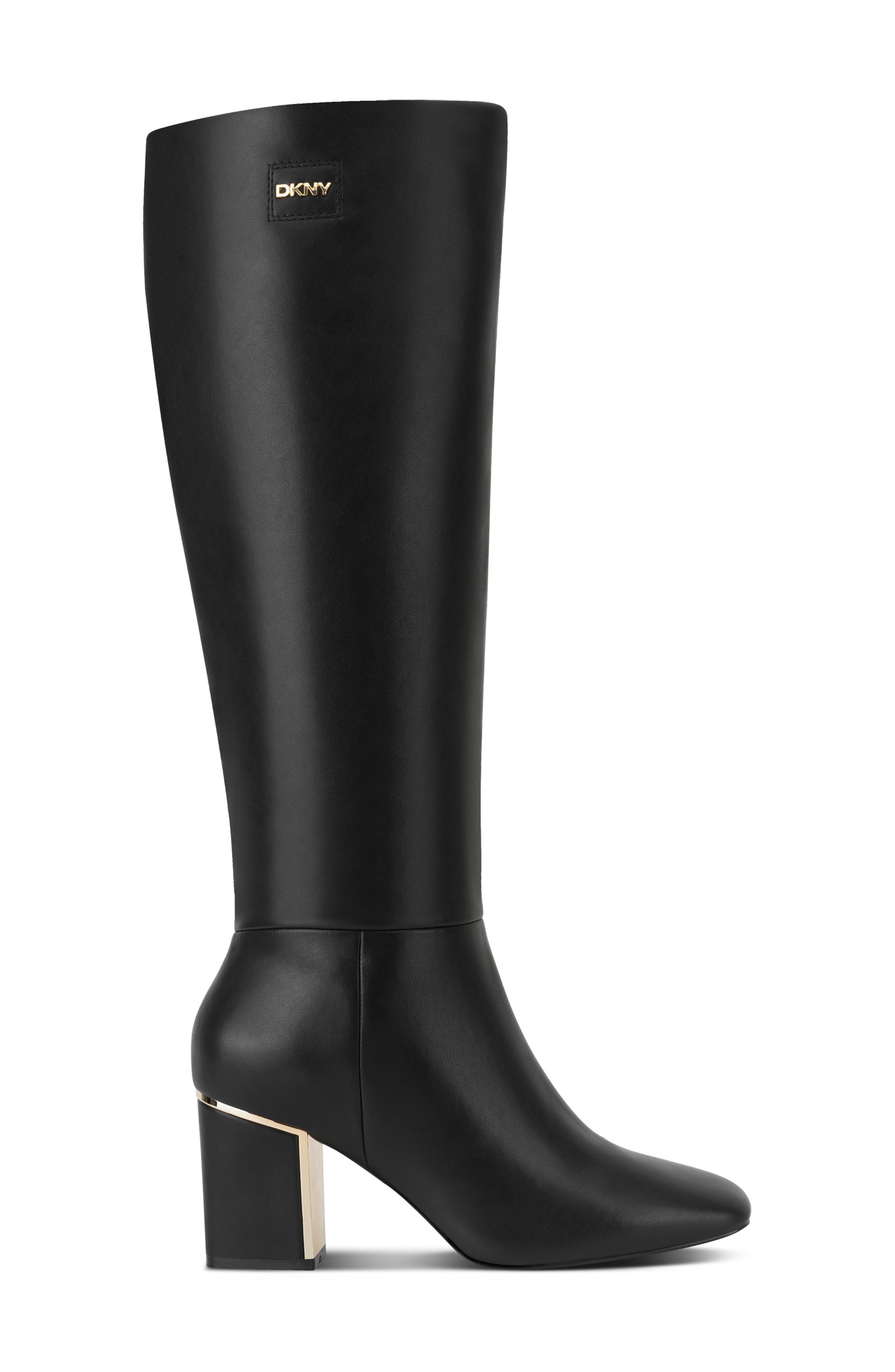 DKNY Casonn Knee High Boot, Alternate, color, Black
