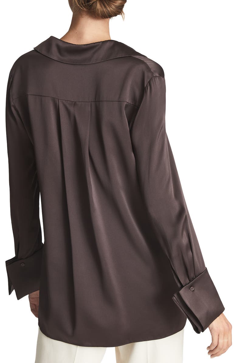 Reiss Hailey Silk Button-Up Blouse, Alternate, color,