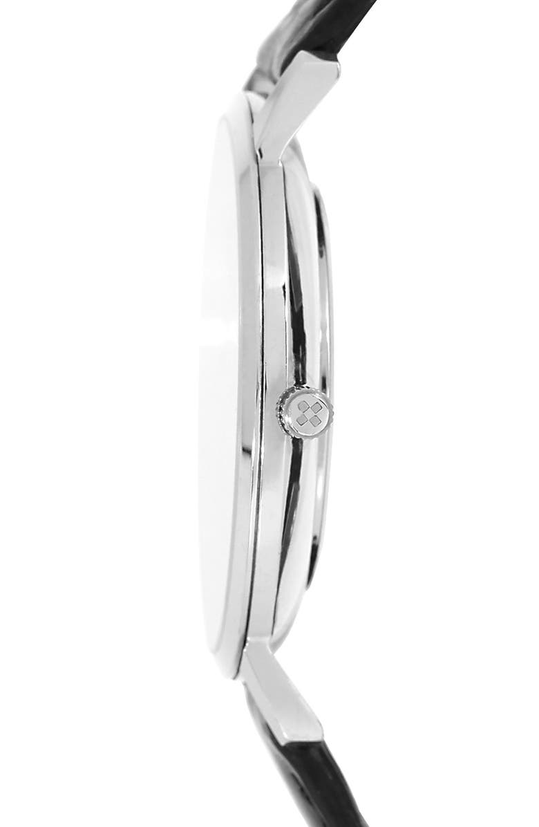 Vince Camuto Leather Strap Watch, 40mm, Alternate, color,