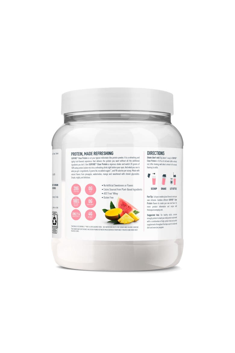 Clear Low Carb Whey Protein Isolate Powder Tropical Punch, Alternate, color, None