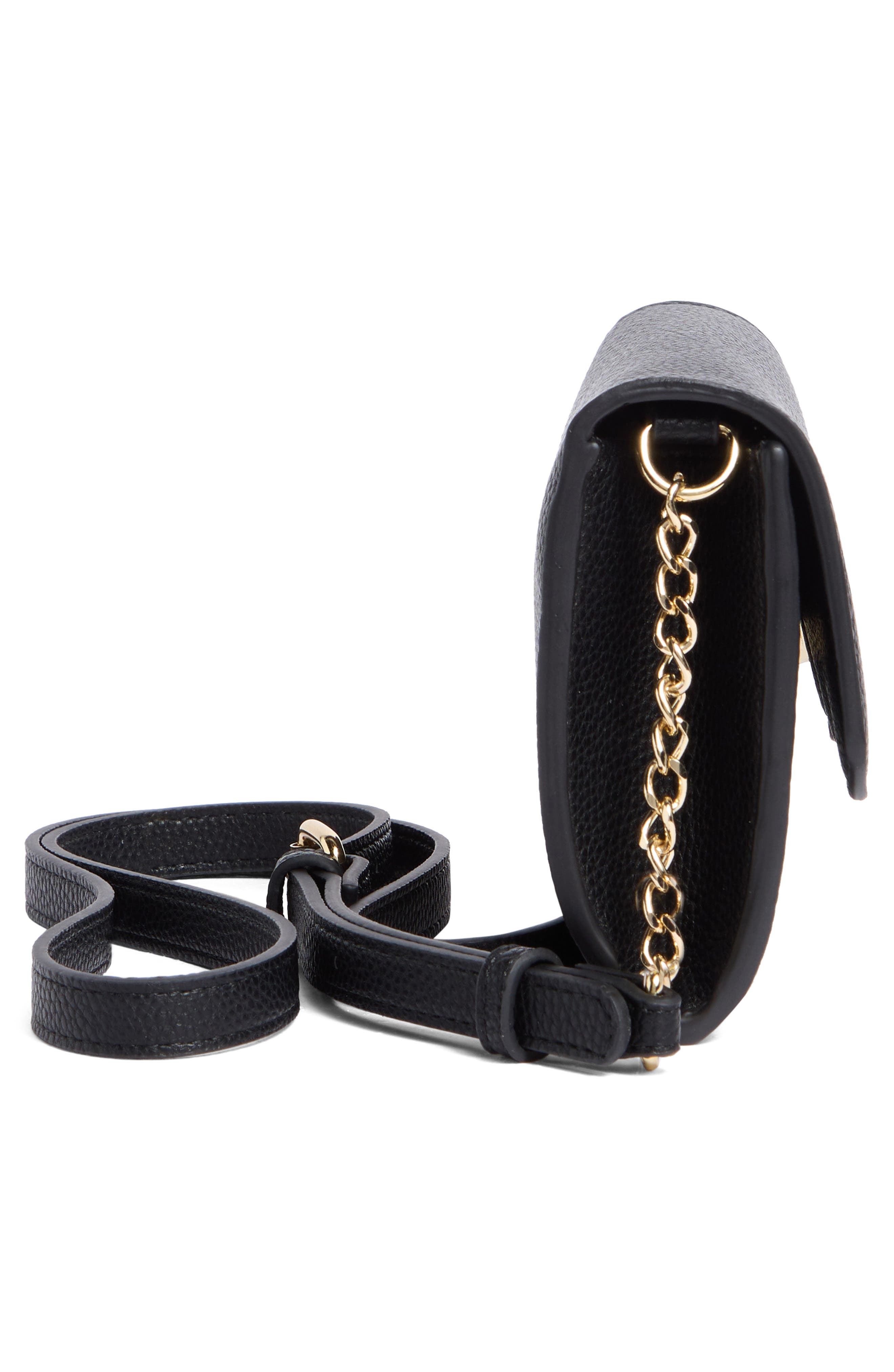 Nanette Lepore Ruthie Scallop Flap Wallet on a Chain, Alternate, color, 