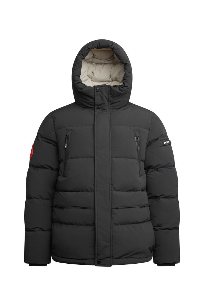 EZ Frontier Prime Hooded Puffer Coat, Alternate, color, BLACK/STONE