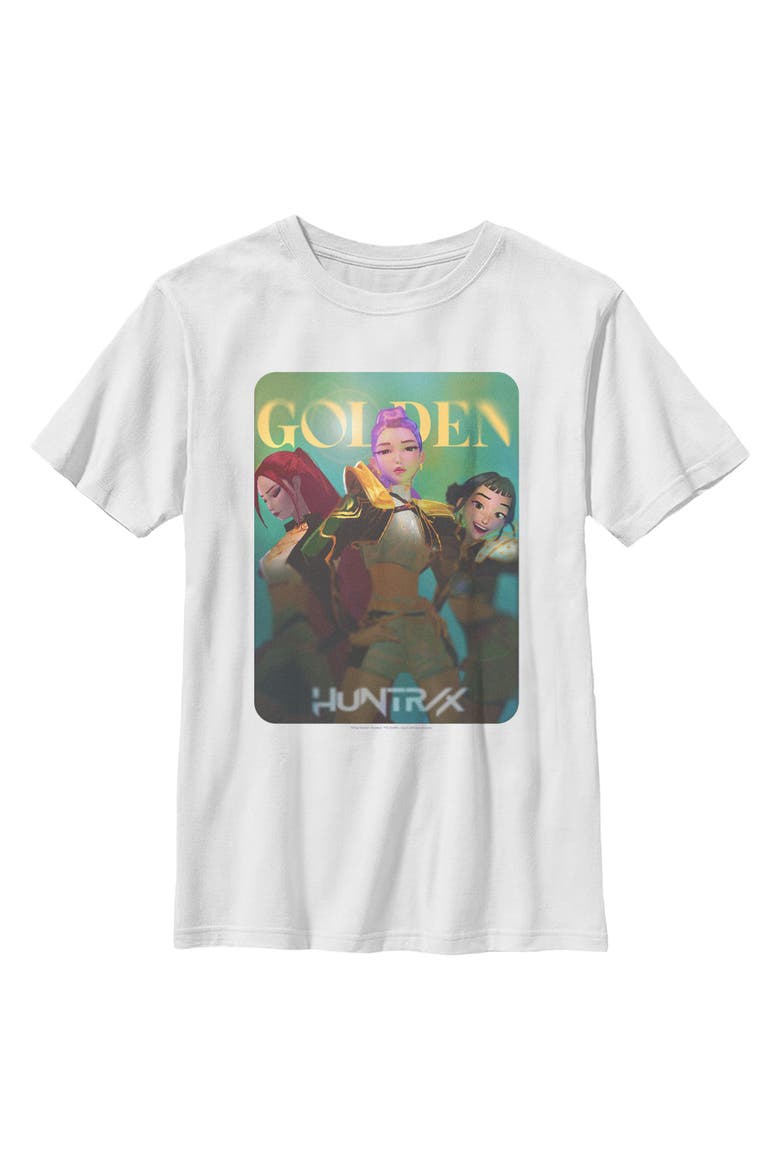 Boy's KPop Demon Hunters Huntrix Golden Photocard  Graphic T-Shirt, Main, color, White