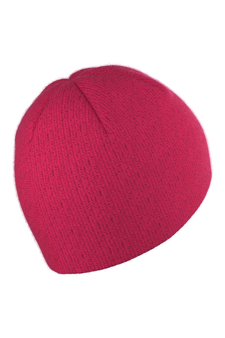 Fuzzy Knit Beanie, Alternate, color, POWER PINK/ MAROON/ BEIGE