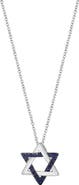 EFFY Sterling Silver Sapphire Star of David Pendant Necklace