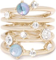 Ramy Brook Lila Goldtone Mother of Pearl Stacked Ring