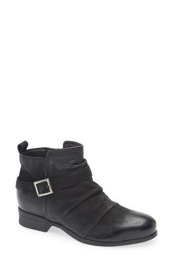 Miz Mooz Suzy Scrunch Leather Boot In Black