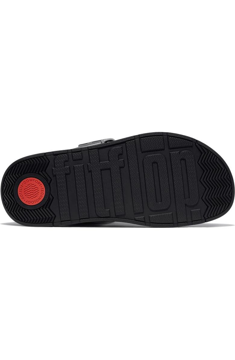 FitFlop Gen FF Buckle Tumbled Leather Toe Post Sandals, Alternate, color, Silver