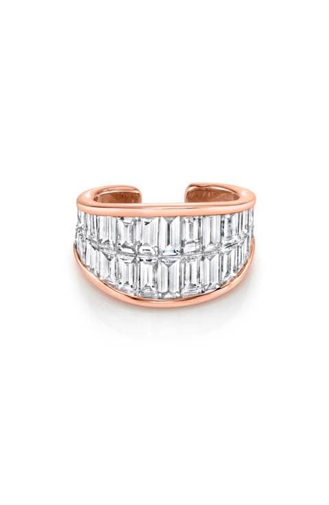 Galaxy 18k Rose Gold Diamond Ear Cuff