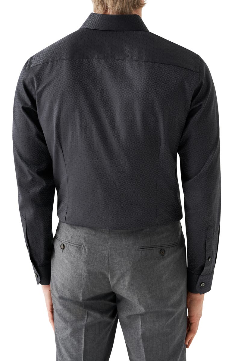 Eton Slim Fit Floral Cotton Jacquard Dress Shirt, Alternate, color, 