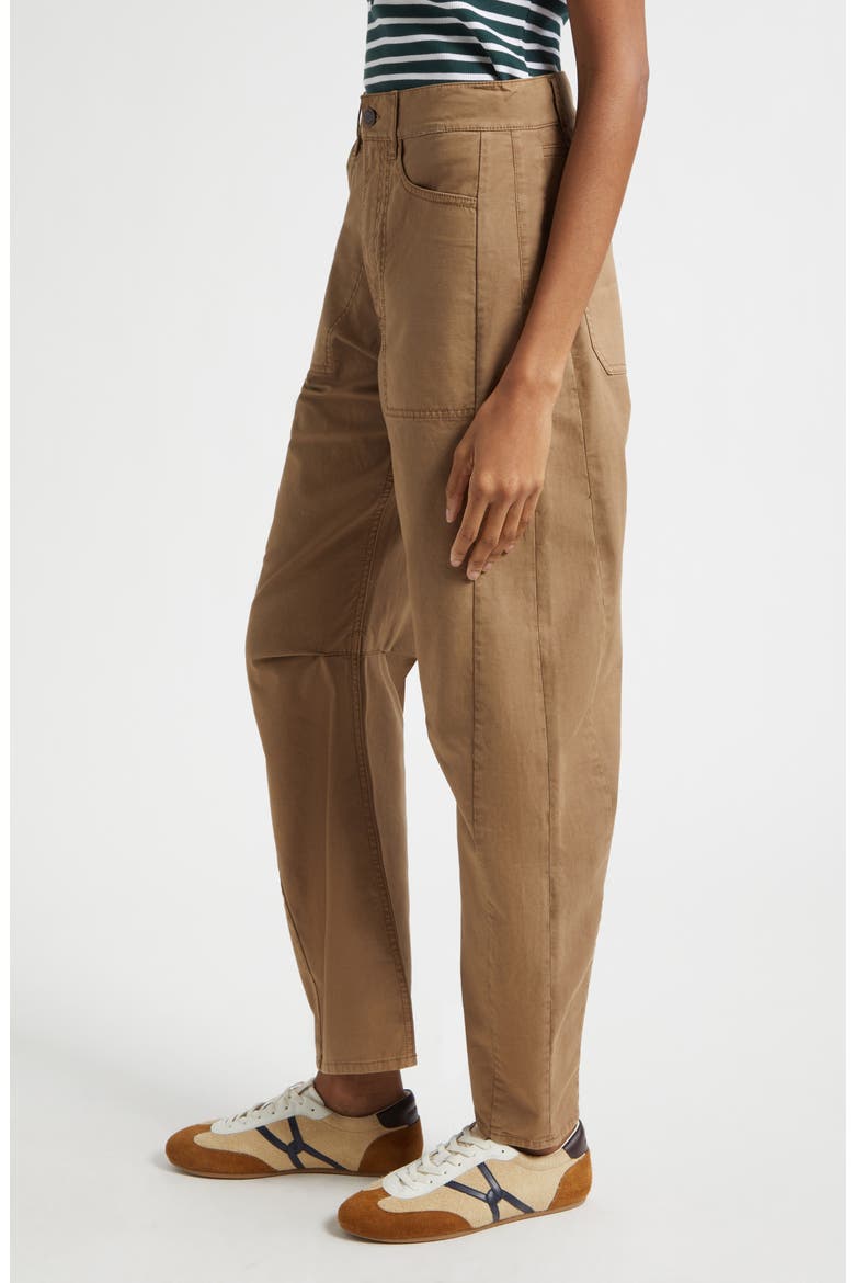 Sloan Barrel Leg Twill Pants, Alternate, color, BARK
