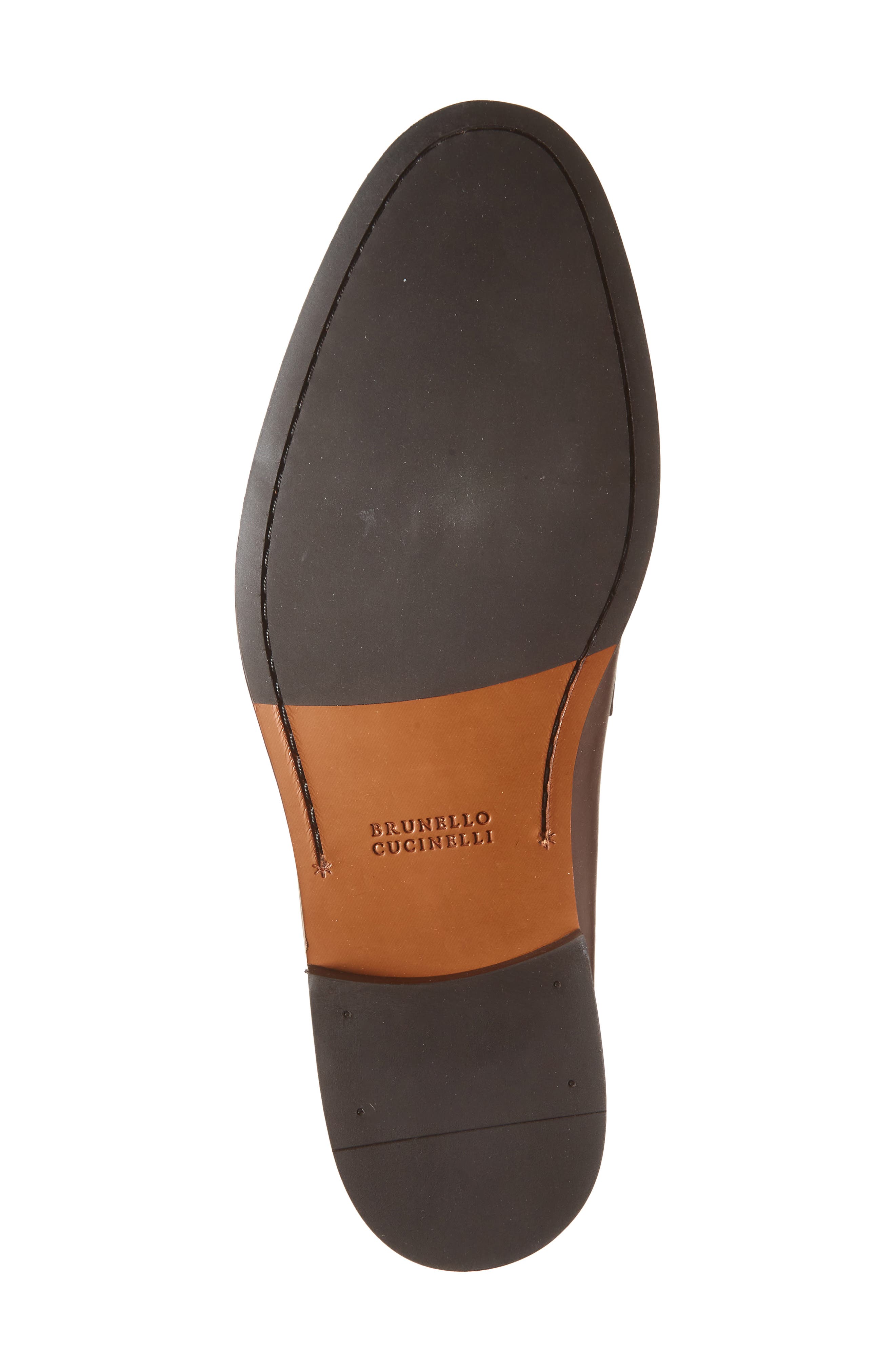 Brunello Cucinelli Woven Penny Loafer, Alternate, color, C8876 Burnt Red