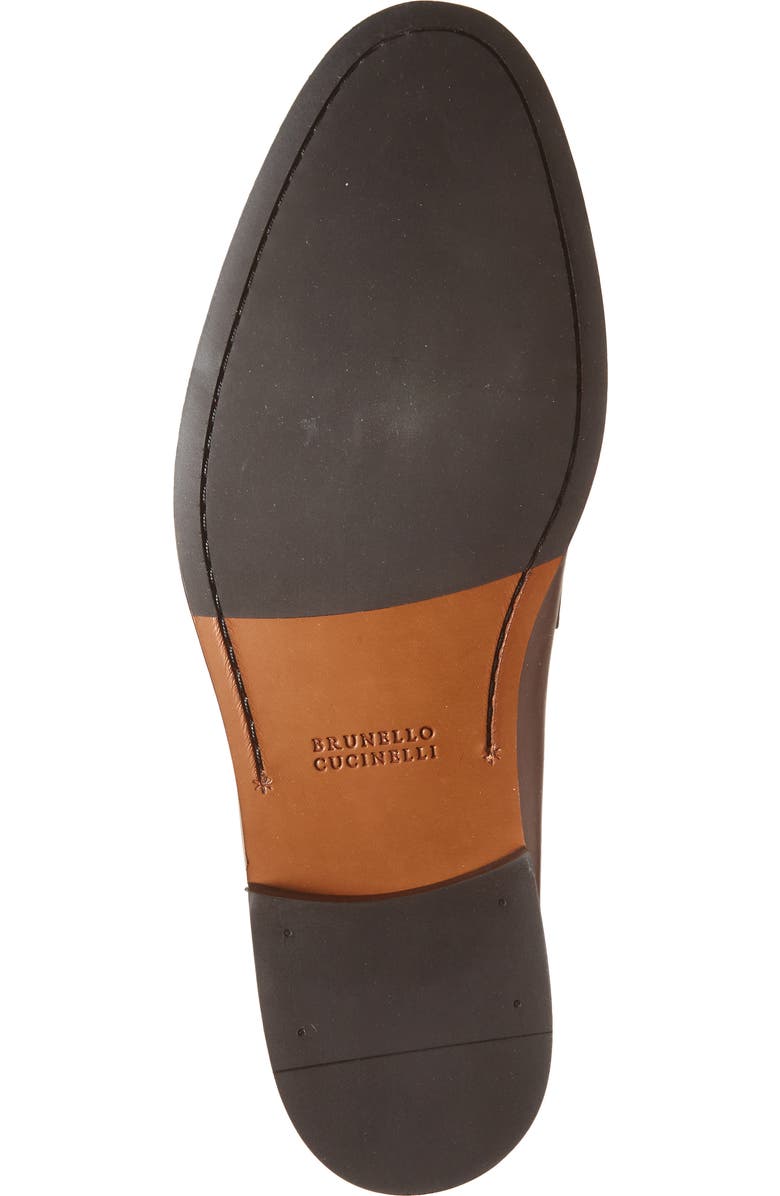 Brunello Cucinelli Woven Penny Loafer, Alternate, color, C8876 Burnt Red