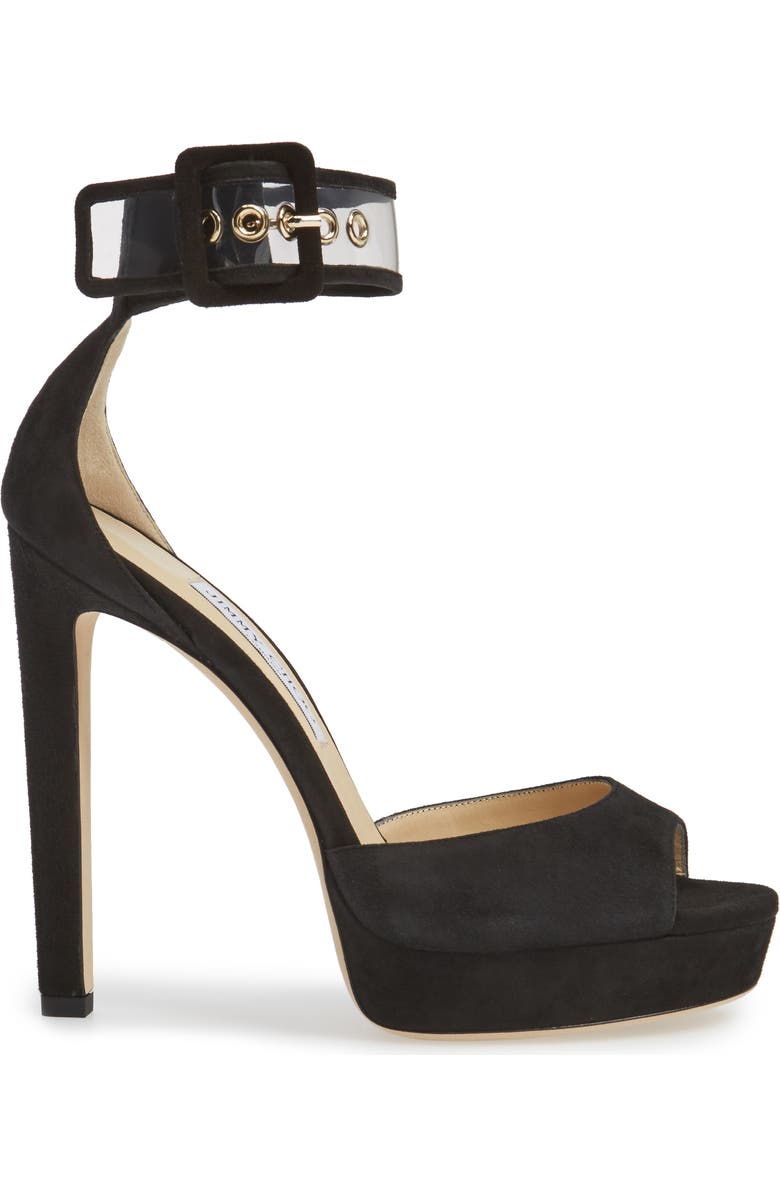 Jimmy Choo Mayner Ankle Cuff Platform Sandal, Alternate, color,