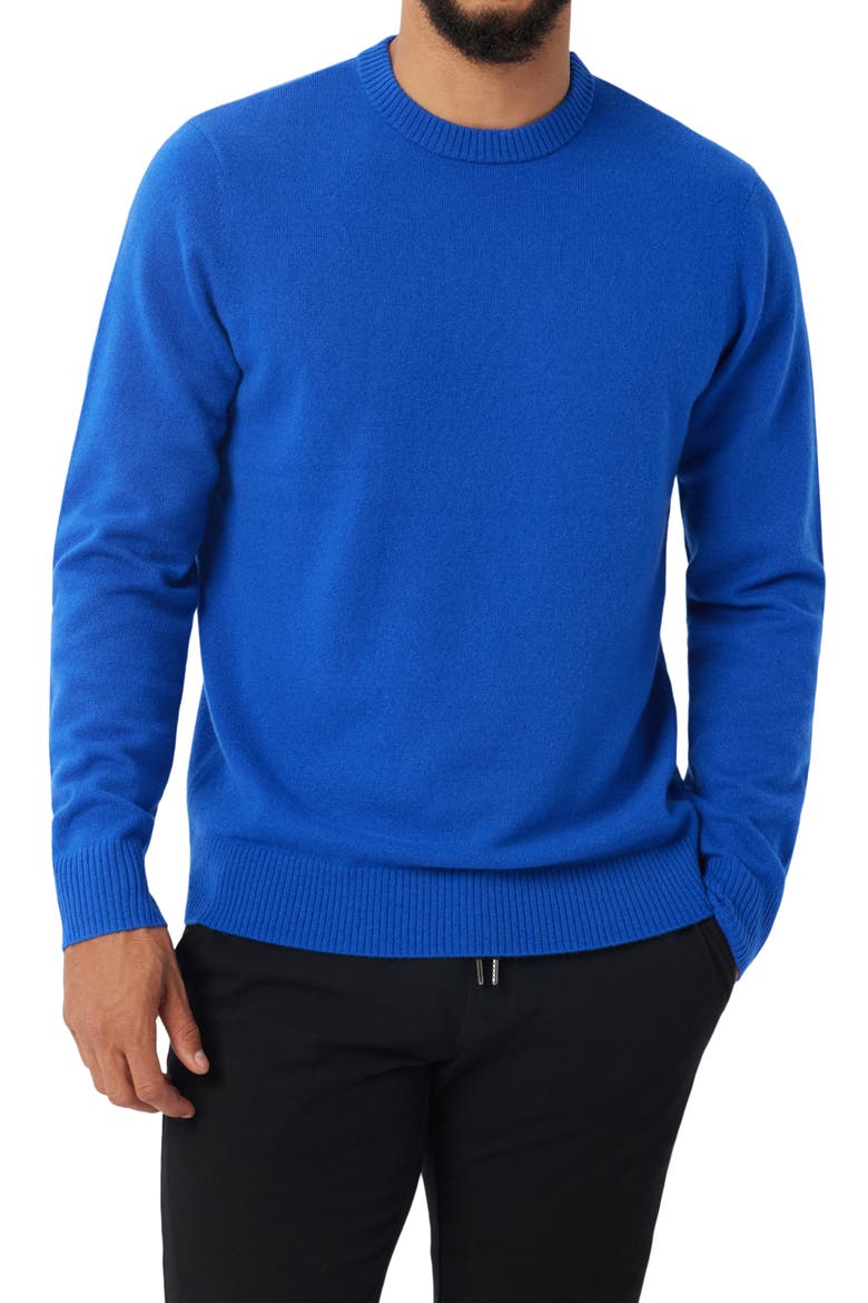 Cashmere Crewneck Sweater, Main, color, CLEMATIS BLUE