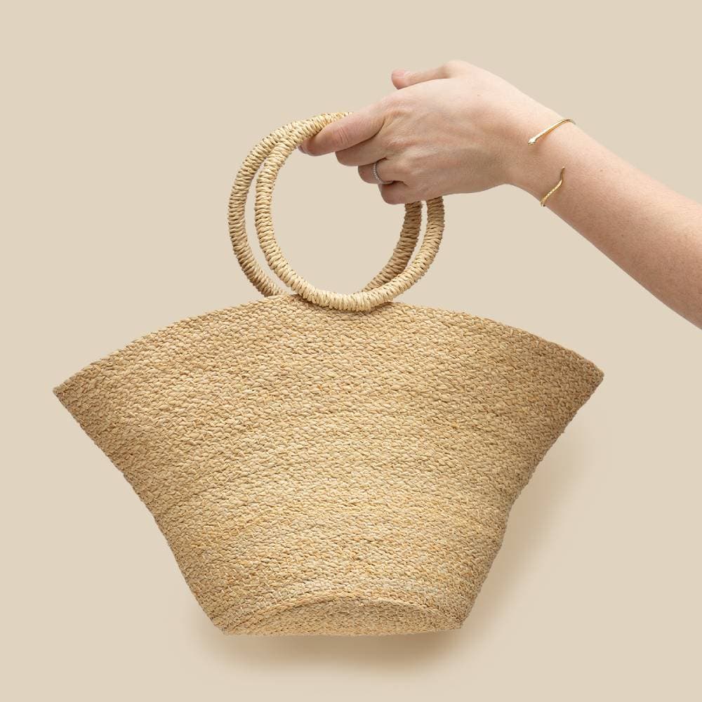 indego africa Mini Ring Bag, Main, color, Beige