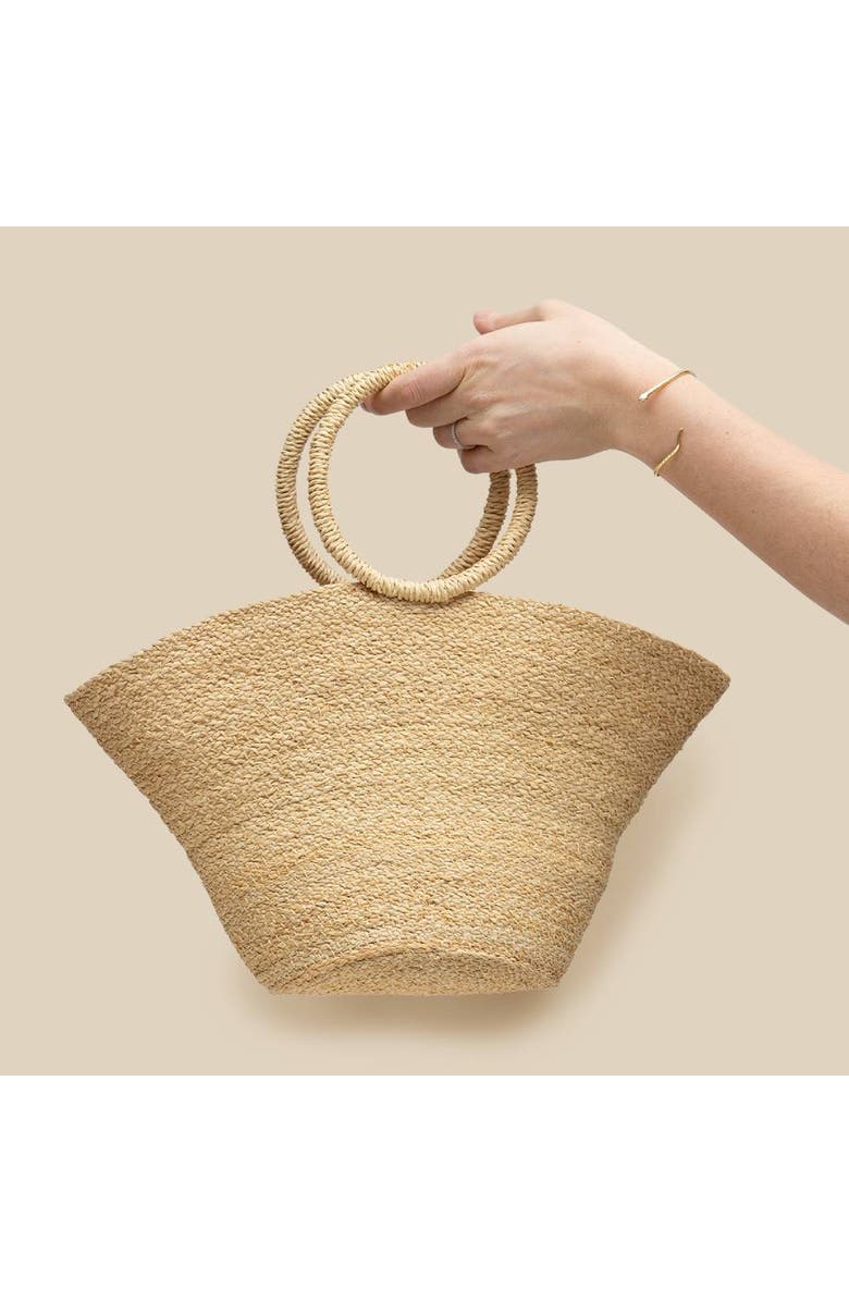 indego africa Mini Ring Bag, Main, color, Beige