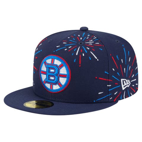 Men's New Era  Navy Boston Bruins Americana Fireworks 59FIFTY Fitted Hat