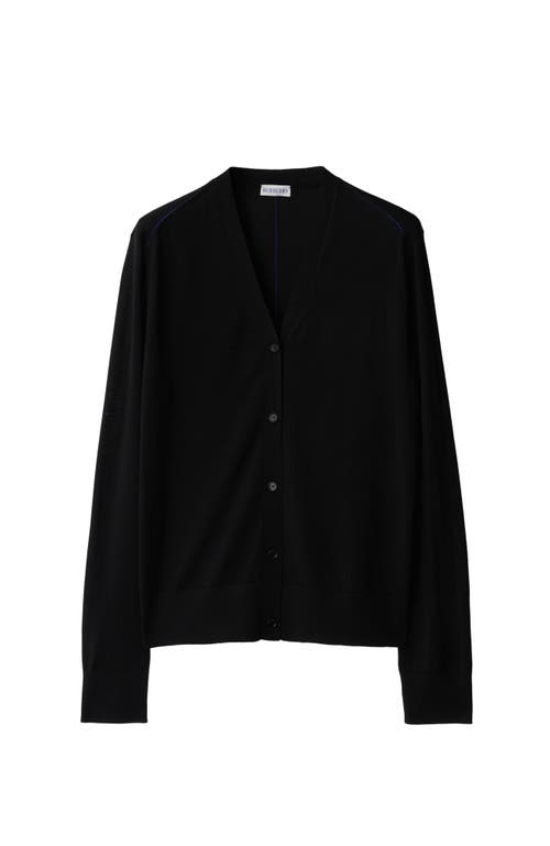 Burberry Wool Cardigan In Black