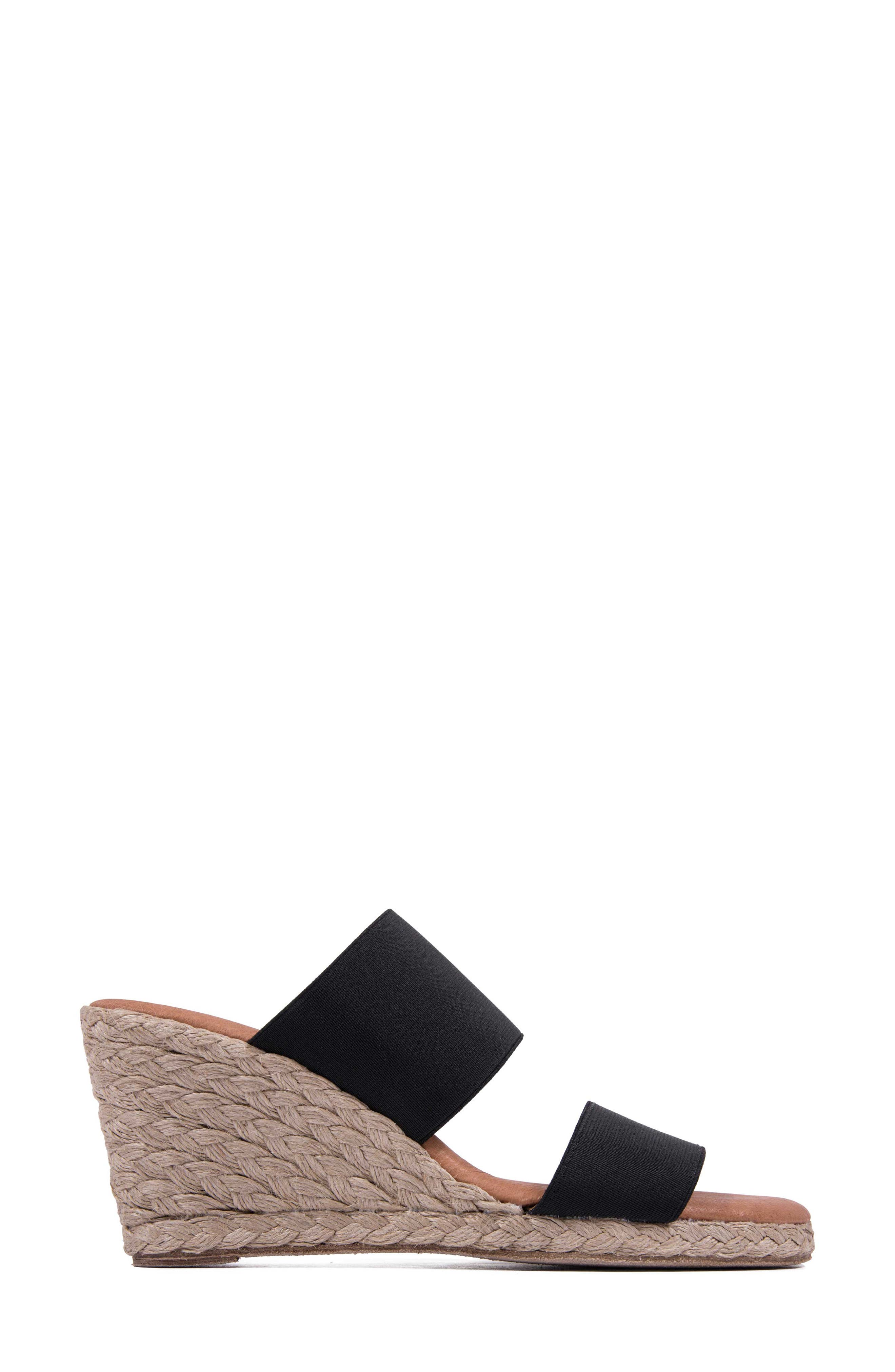 Amalia Strappy Espadrille Wedge Slide Sandal, Alternate, color, BLACK FABRIC