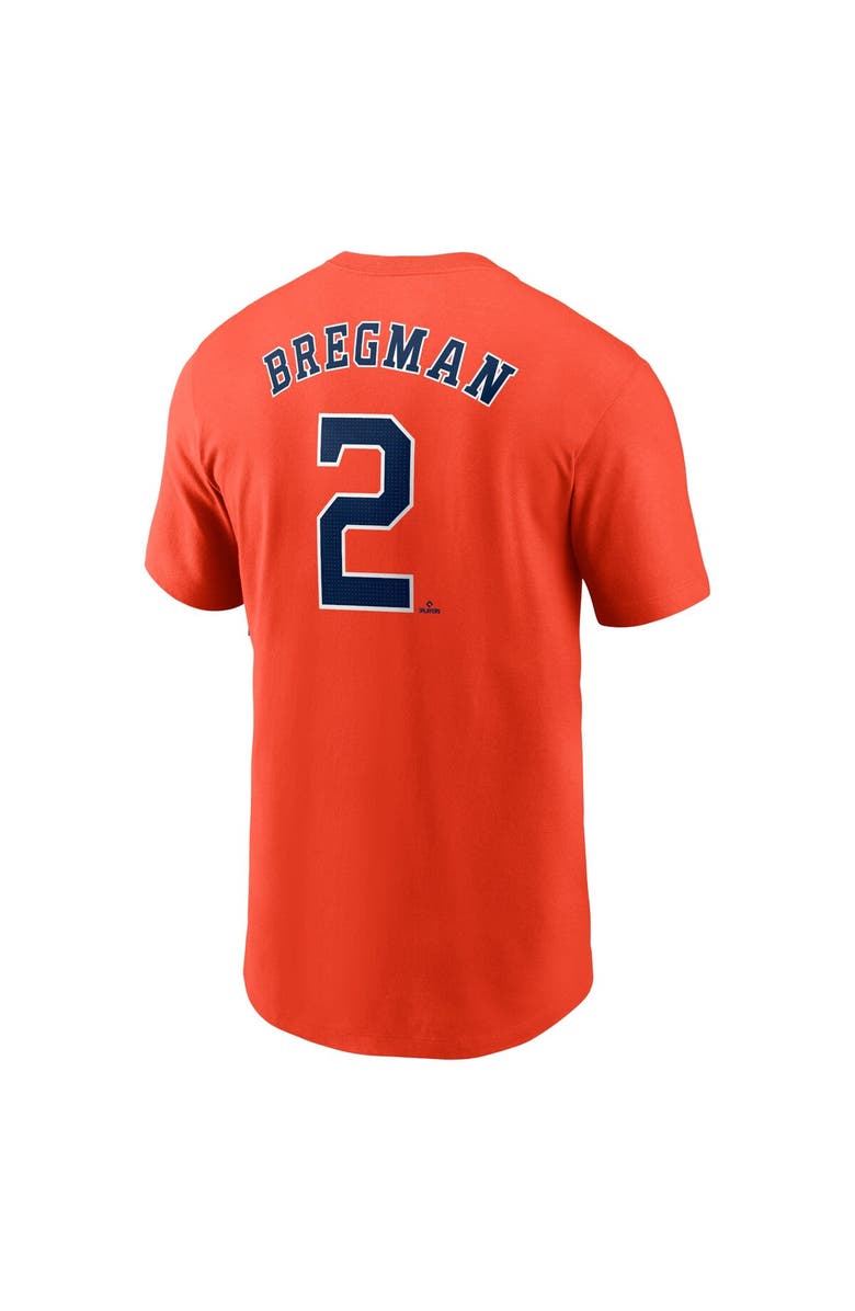 Nike Men's Nike Alex Bregman Orange Houston Astros Fuse Name & Number T-Shirt, Alternate, color,
