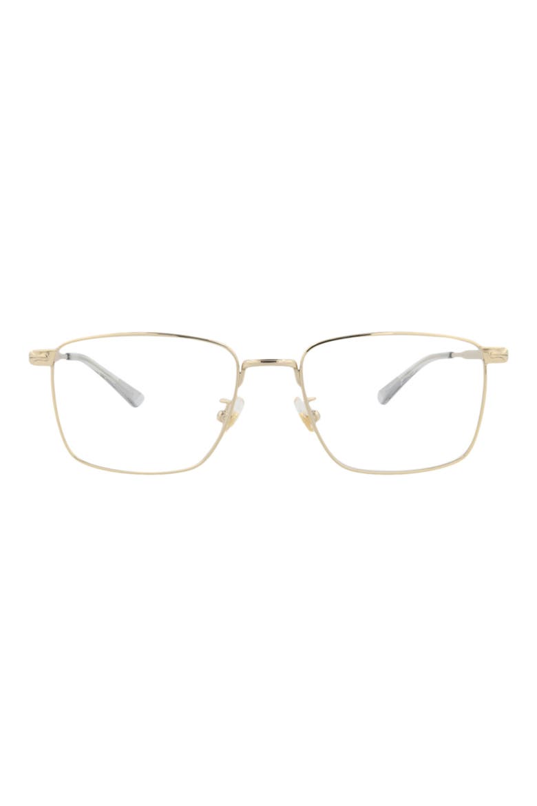 54mm Square Optical Glasses, Main, color, GOLD GOLD TRANSPARENT