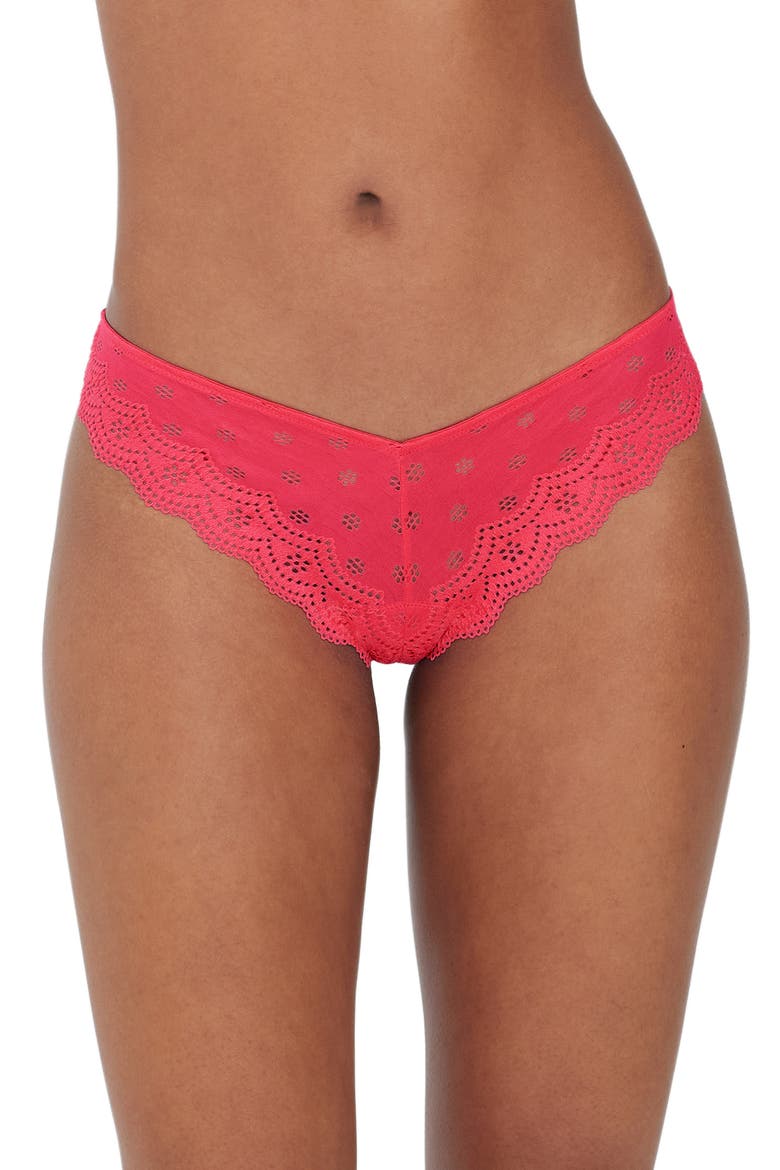 Smitten High Cut Chikini, Main, color, HOT PINK