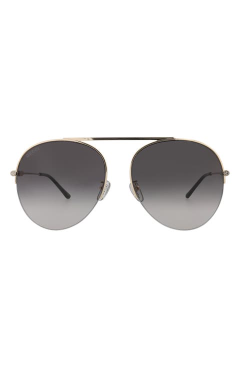 61mm Aviator Sunglasses