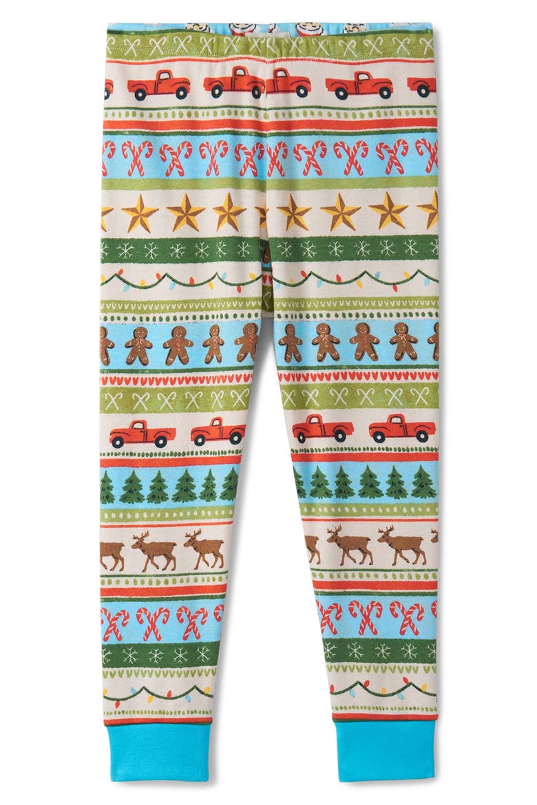 Kids' Blue Fun Fair Isle Fitted Two-Piece Pajamas, Alternate, color, BLUE