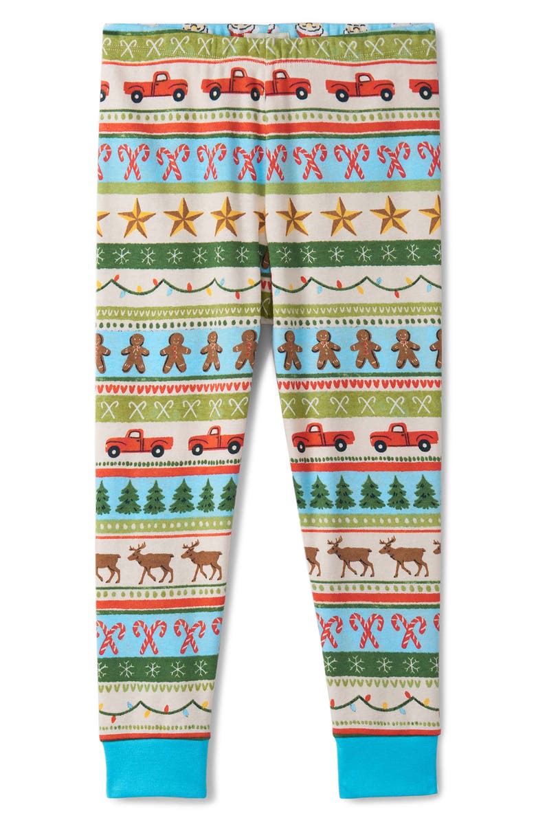 Hatley Kids' Blue Fun Fair Isle Fitted Two-Piece Pajamas, Alternate, color, 