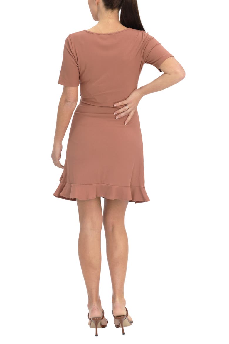 Frill Body-Con Maternity Dress, Alternate, color, DUSTY ROSE