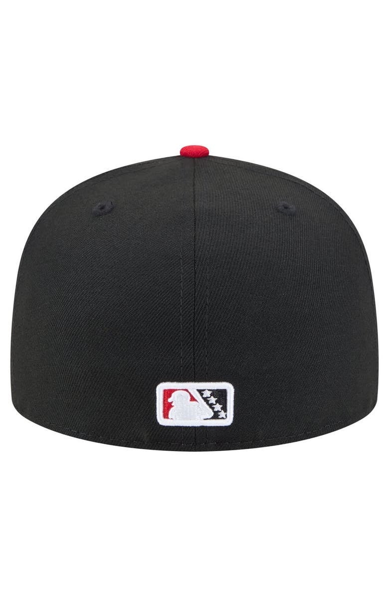 New Era Men's New Era  Black/Red Fresno Grizzlies Authentic Collection 59FIFTY Fitted Hat, Alternate, color, Black