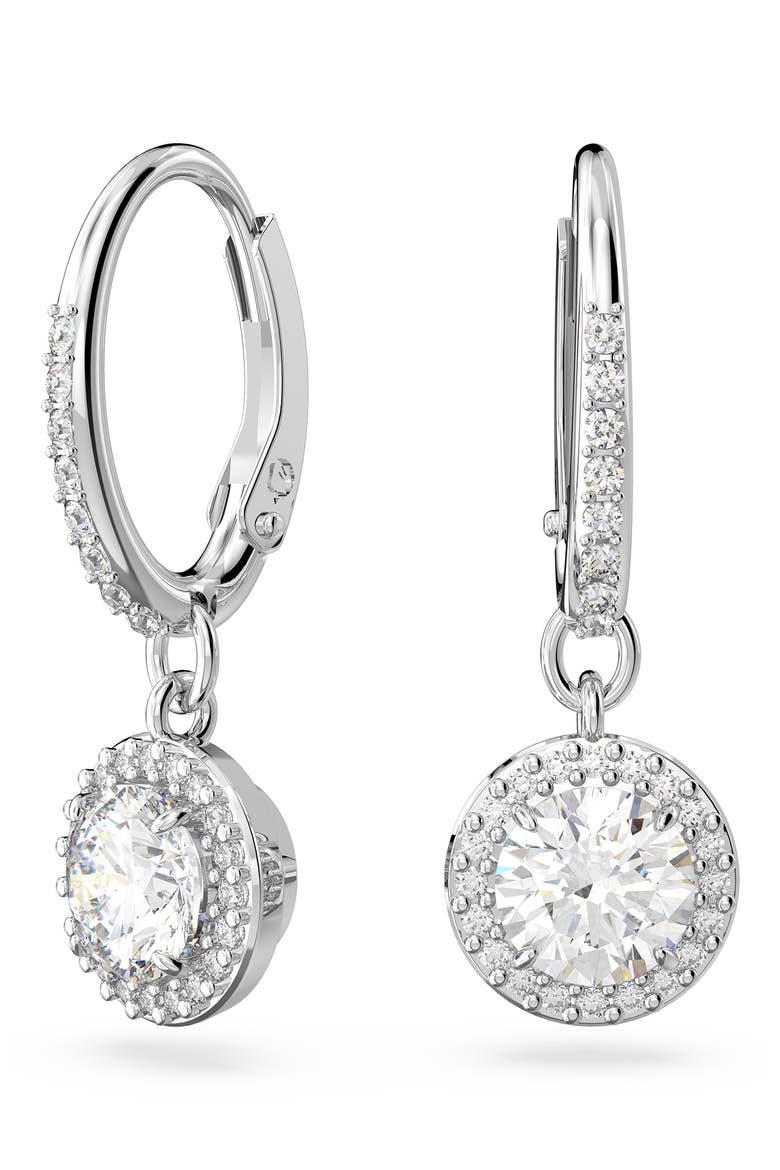 Una Drop Earrings, Main, color, SILVER